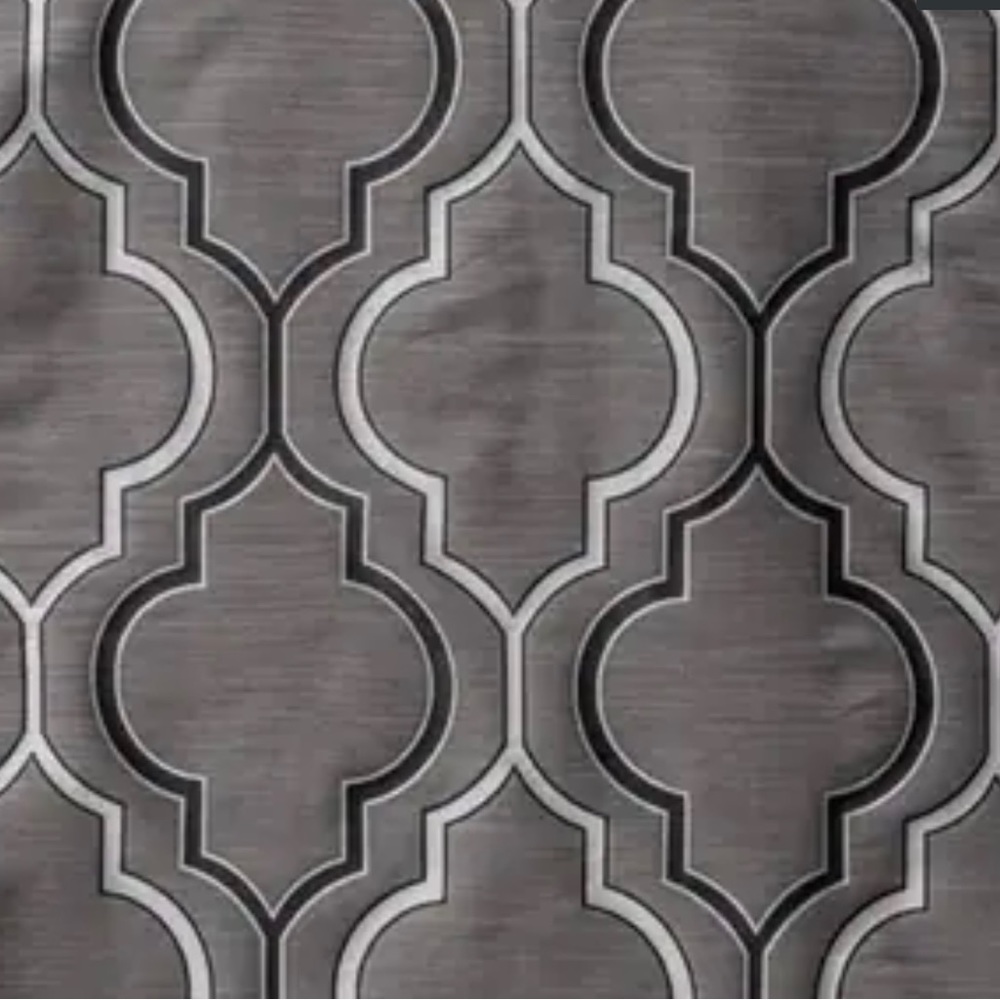 Softline Trenton Grommet Top Curtain Panel Pair 55x96 Color: Platinum - Picture 4 of 5